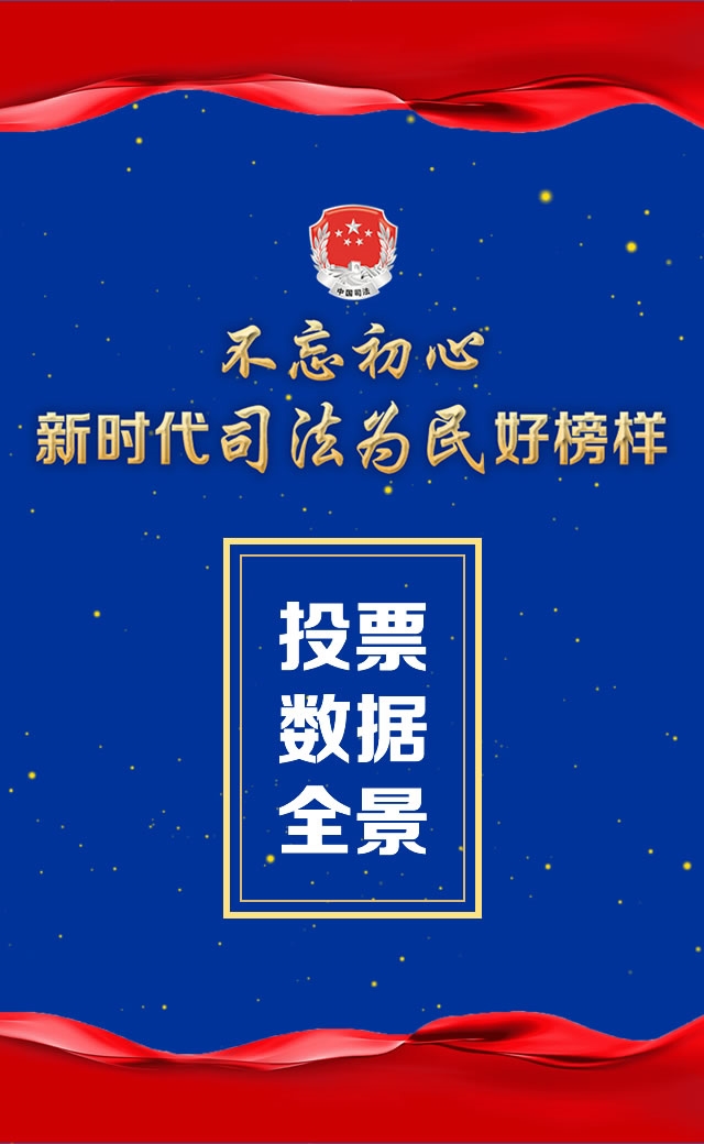 新时代司法为民好榜样投票数据全景